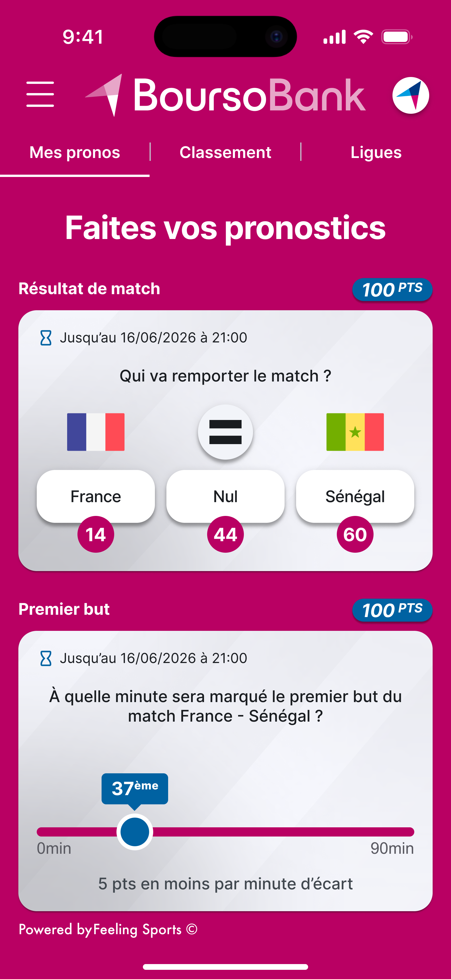Mobile screenshot of the 2026 World Cup prediction game
